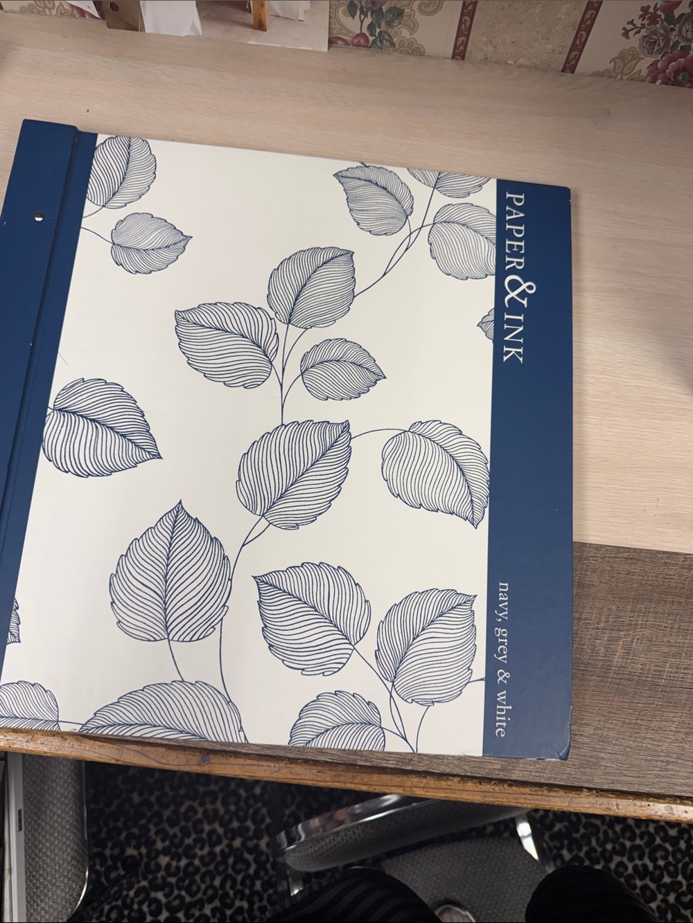 Wallquest Navy and White Decorative wallpaper sample book